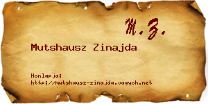 Mutshausz Zinajda névjegykártya